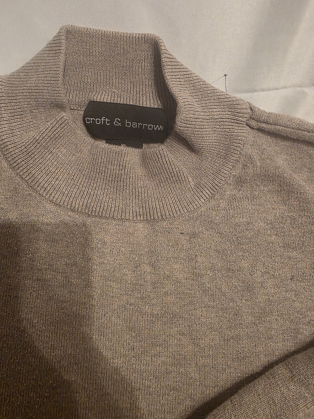 Croft & Barrow Men's Taupe Crewneck Sweater